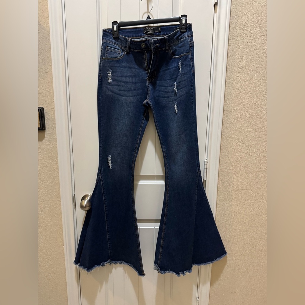 Lucky & Blessed Dark Blue Flare Jeans
